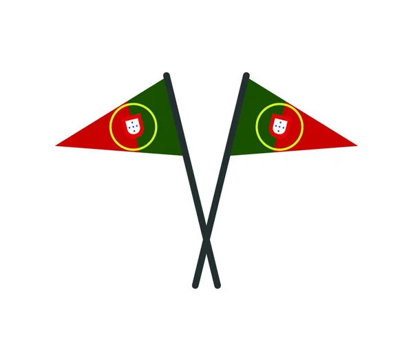 Portugiesische Flagge Vektorillustration — Stockvektor
