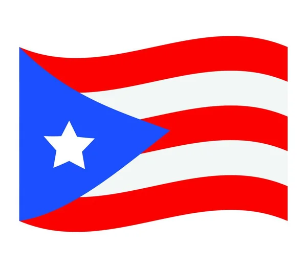 Flag Puerto Rico Vector Illustration — 스톡 벡터