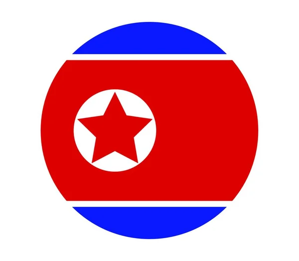 Nordkoreanische Flagge Vektorillustration — Stockvektor
