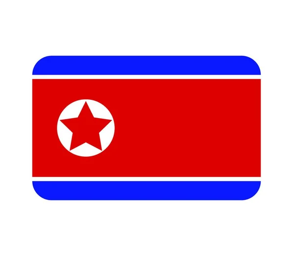 Nordkorea Flagga Vektor Illustration — Stock vektor