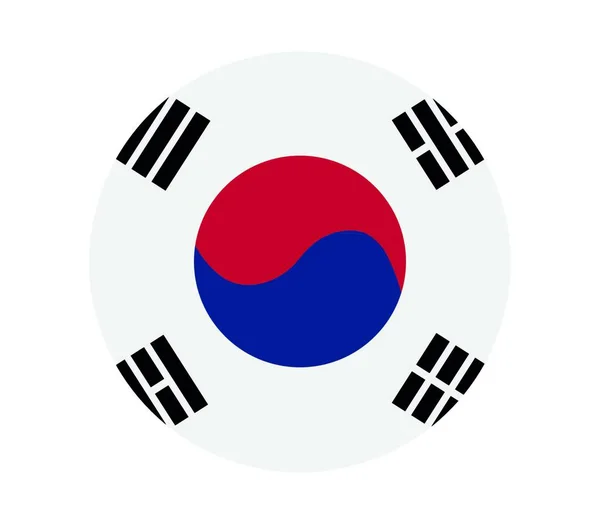 韓国国旗ベクトルイラスト — ストックベクタ