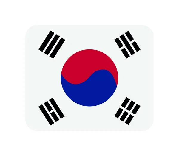 Jižní Korejská Vlajka Vektorová Ilustrace — Stockový vektor