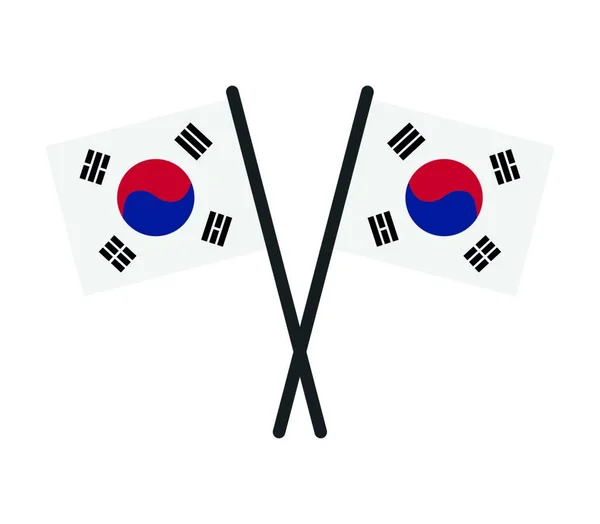 Bandera Corea Del Sur Vector Ilustración — Archivo Imágenes Vectoriales