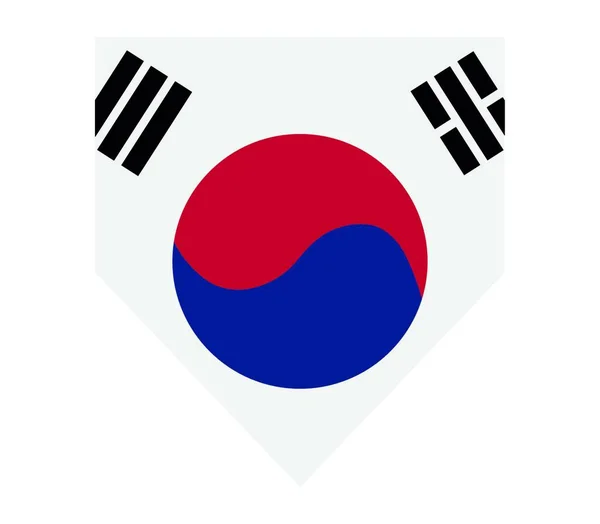韓国国旗ベクトルイラスト — ストックベクタ