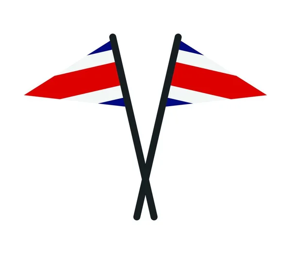 Bandera Costa Rica Vector Ilustración — Vector de stock