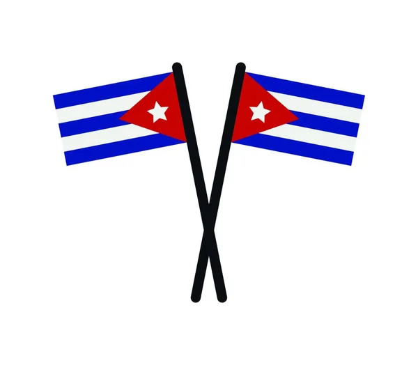 Bandera Cuba Vector Ilustración — Vector de stock