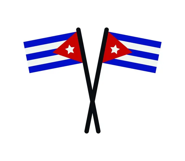 Bandera Cuba Vector Ilustración — Archivo Imágenes Vectoriales