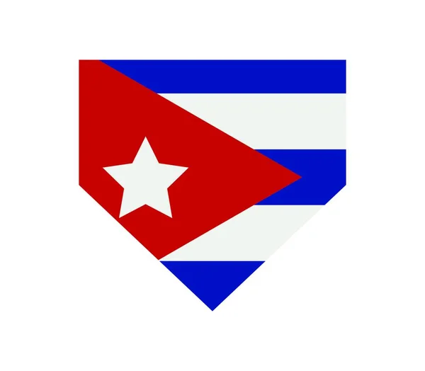 Bandera Cuba Vector Ilustración — Vector de stock