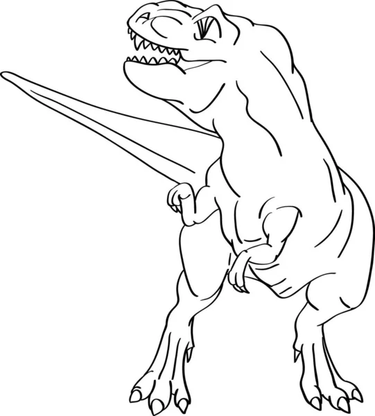 Vektor Dinosaurie Isolerad Bakgrund — Stock vektor
