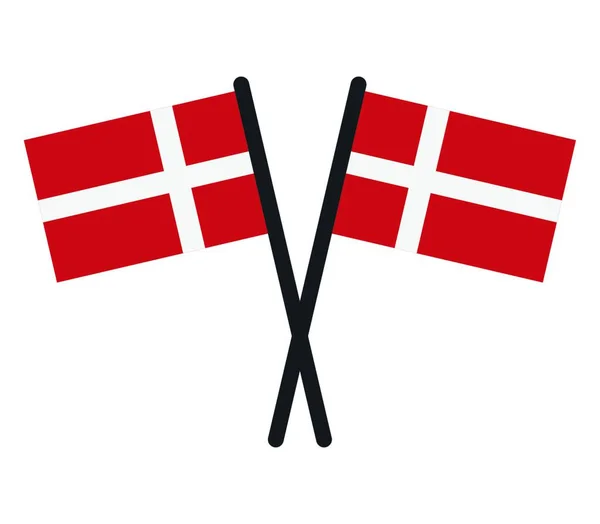 Dinamarca Bandeira Ilustração Vetorial — Vetor de Stock