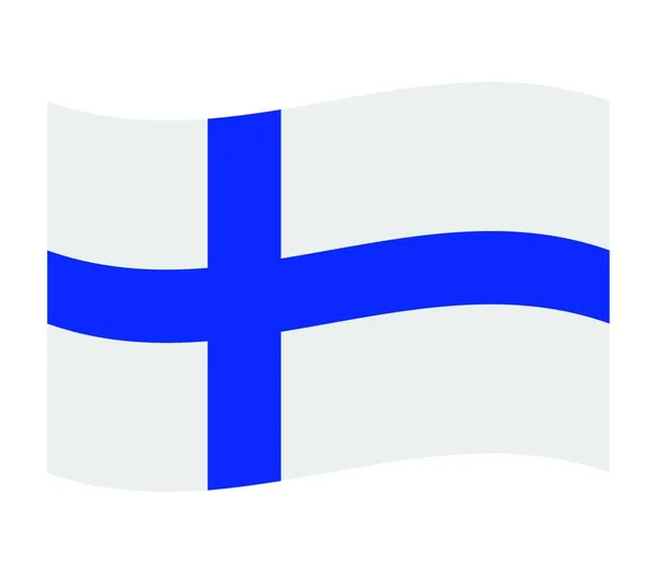 Bandera Finlandia Ilustración Vectorial — Vector de stock