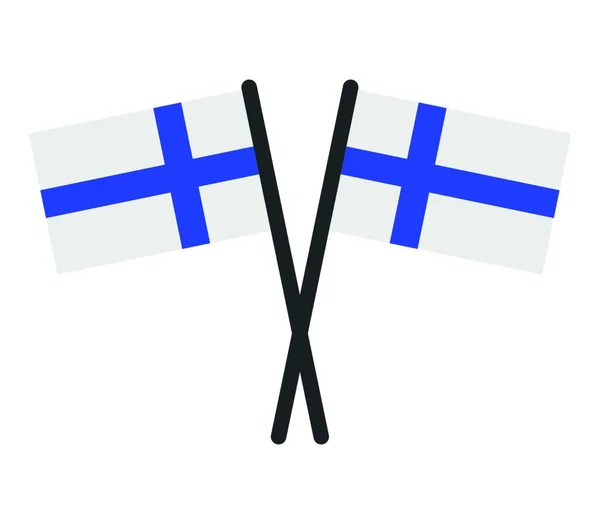 Finlandia Bandiera Illustrazione Vettoriale — Vettoriale Stock