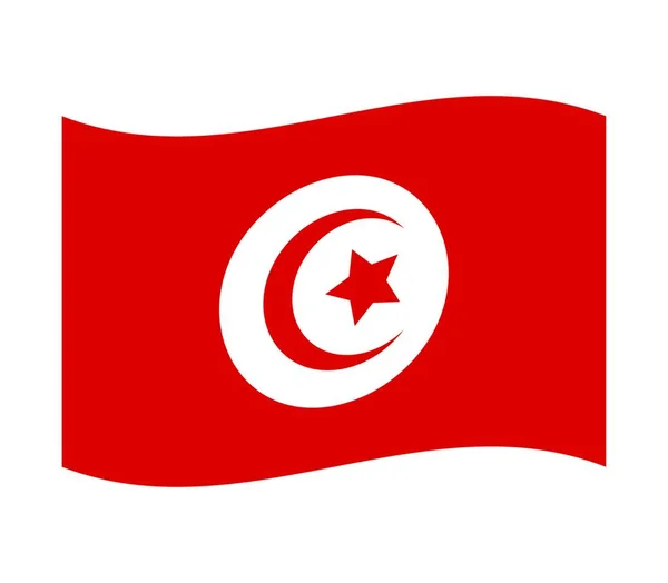 Tunisien Flagga Vektor Illustration — Stock vektor