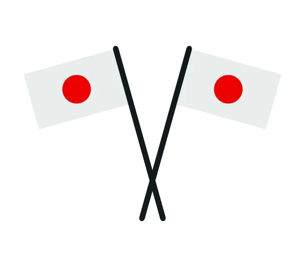 日本の国旗ベクトルイラスト — ストックベクタ