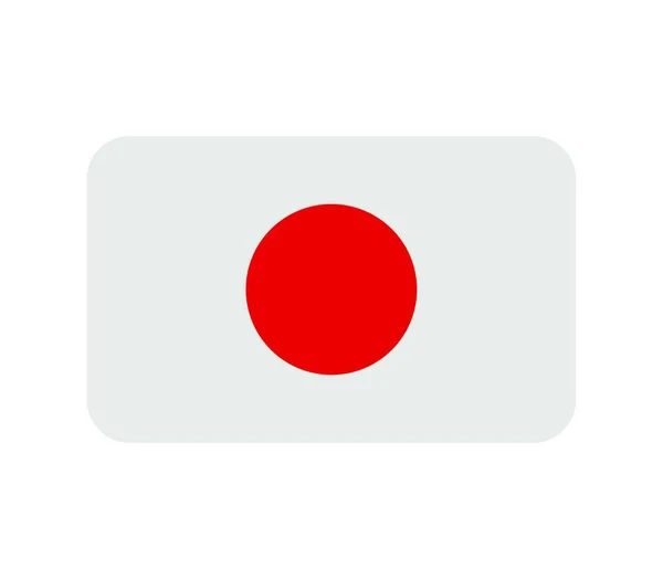 Japanische Flagge Vektorabbildung — Stockvektor