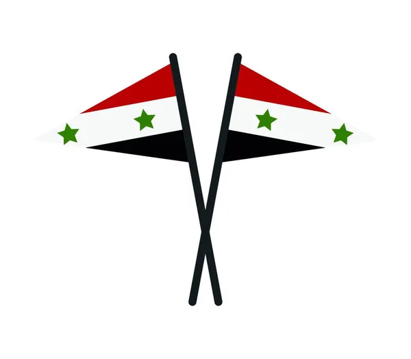 Syrien Flagga Vektor Illustration — Stock vektor