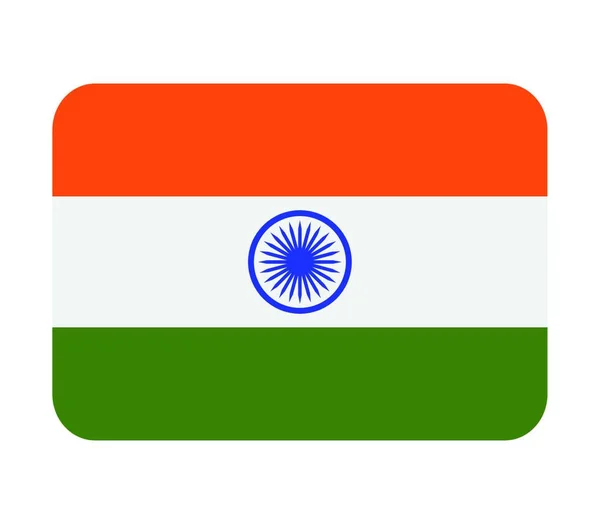 India Flagga Vektor Illustration — Stock vektor