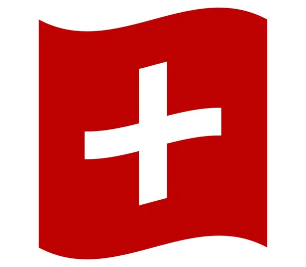 Bandeira Suíça Ilustração Vetorial — Vetor de Stock