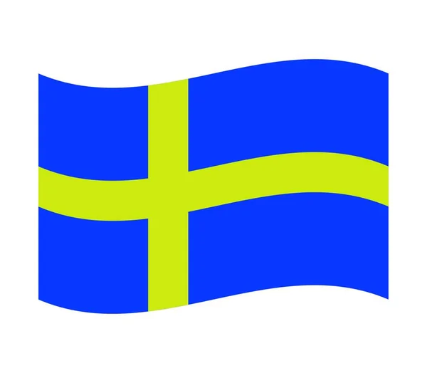 Schwedische Flagge Vektorillustration — Stockvektor