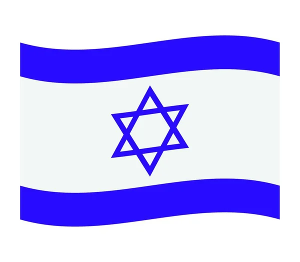 Israel Flag Vektorillustration — Stockvektor