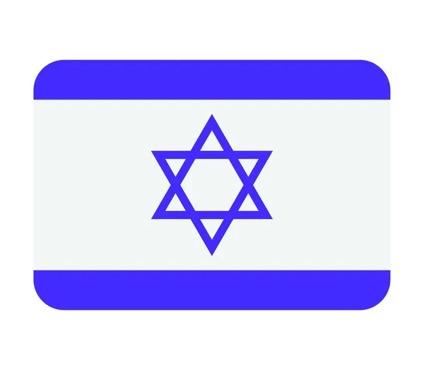 Israel Flag Vektorillustration — Stockvektor