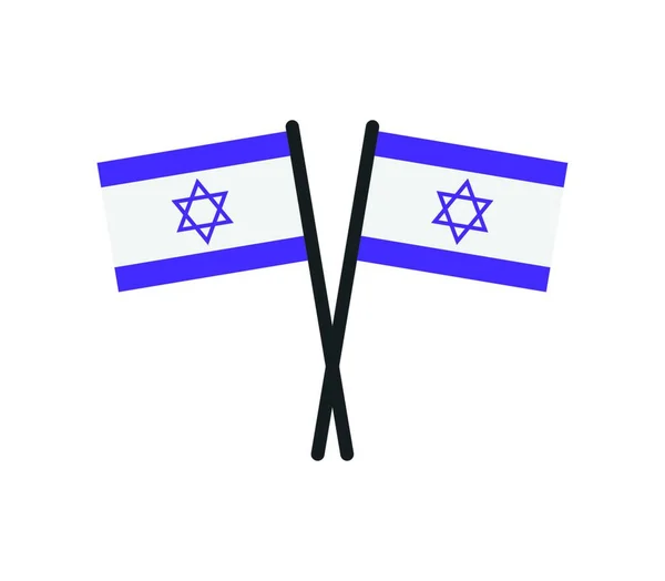 Israel Flag Vektorillustration — Stockvektor