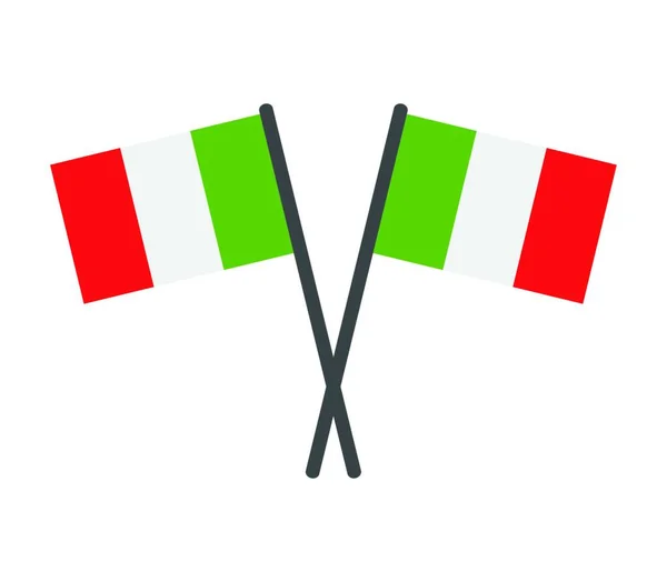 Italien Flagga Vektor Illustration — Stock vektor
