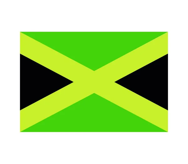 Jamaica Flagga Vektor Illustration — Stock vektor