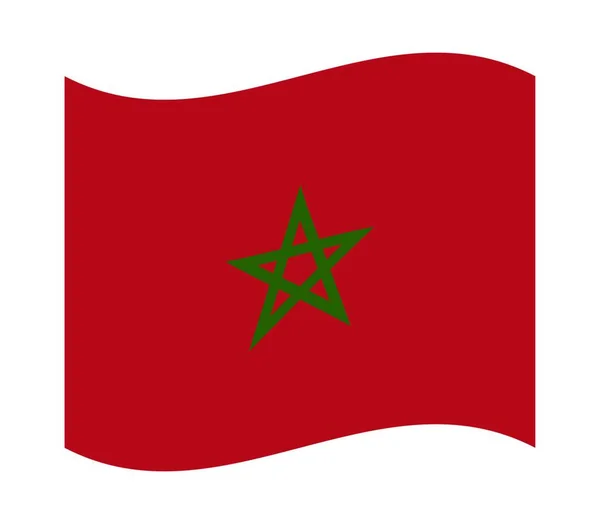 Bandera Marruecos Ilustración Del Vector — Archivo Imágenes Vectoriales