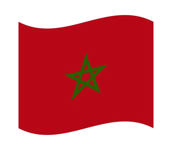 Drapeau Maroc Illustration Vectorielle — Image vectorielle