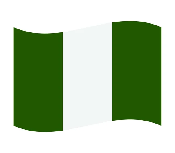 尼日利亚旗子 媒介例证 — 图库矢量图片