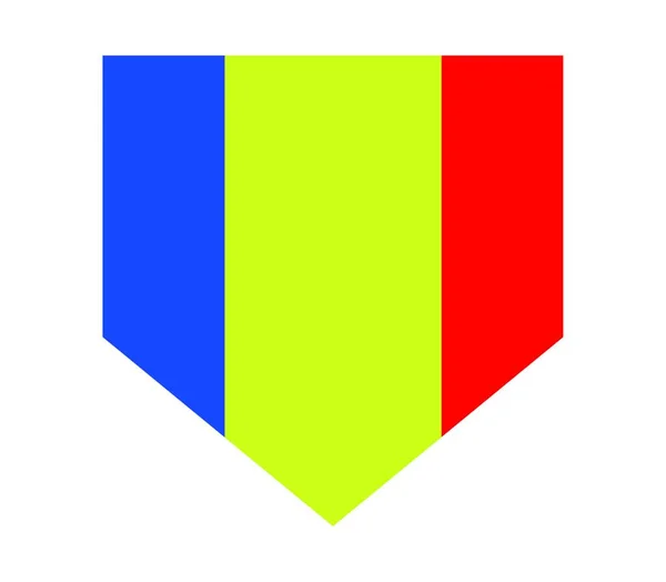 Roménia Bandeira Ilustração Vetorial — Vetor de Stock