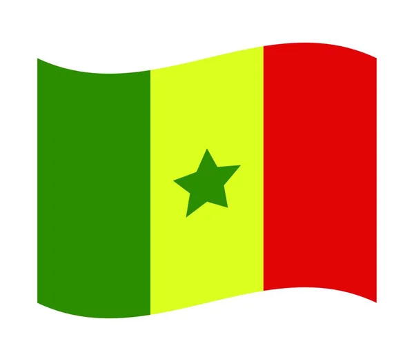 Senegalflagge Vektorillustration — Stockvektor