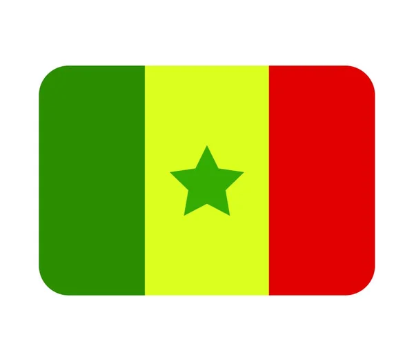 Senegalflagge Vektorillustration — Stockvektor