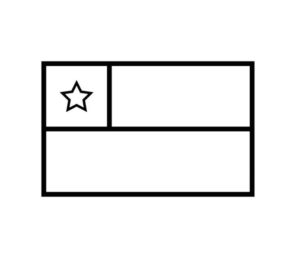 Bandeira Chile Ilustração Vetorial —  Vetores de Stock