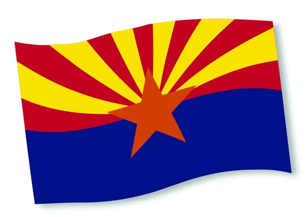 State Flag State Arizona — Stock Vector