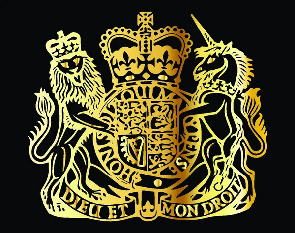 Escudo Armas Británico Utilizado Portada Nuevo Pasaporte Británico — Vector de stock