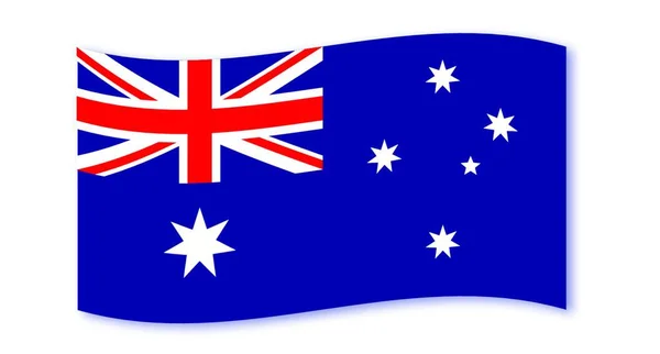 澳大利亚的国旗红白蓝相间 — 图库矢量图片