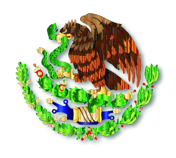 Emblema Del Paese Sudamericano Del Messico — Vettoriale Stock