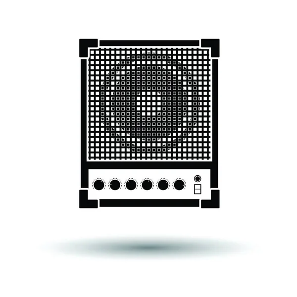 Audiomonitor Symbol Weißer Hintergrund Mit Schatten Design Vektorillustration — Stockvektor