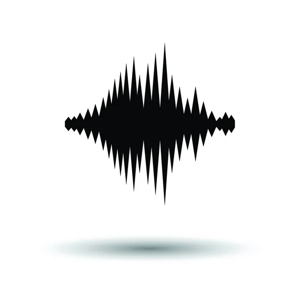 Musik Equalizer Symbol Weißer Hintergrund Mit Schattendesign Vektorillustration — Stockvektor