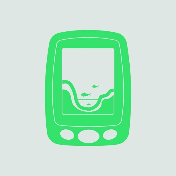 Icono Del Sonoro Fondo Gris Con Verde Ilustración Vectorial — Vector de stock