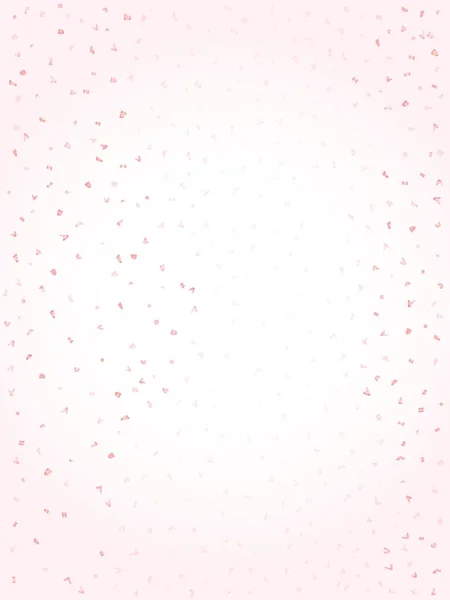 Рожеві Кольорові Конфетті Падають Блідий Фон — стоковий вектор