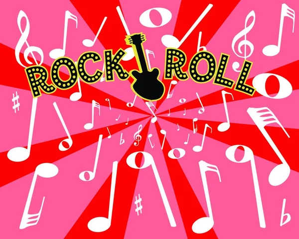 Muzyczne Tło Legendą Rock Rolla — Wektor stockowy