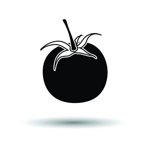 Icône Tomates Fond Blanc Avec Design Ombre Illustration Vectorielle — Image vectorielle