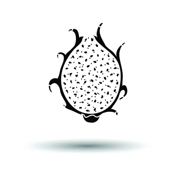 ドラゴン フルーツのアイコン 白の背景影デザインに ベクトル図 — ストックベクタ