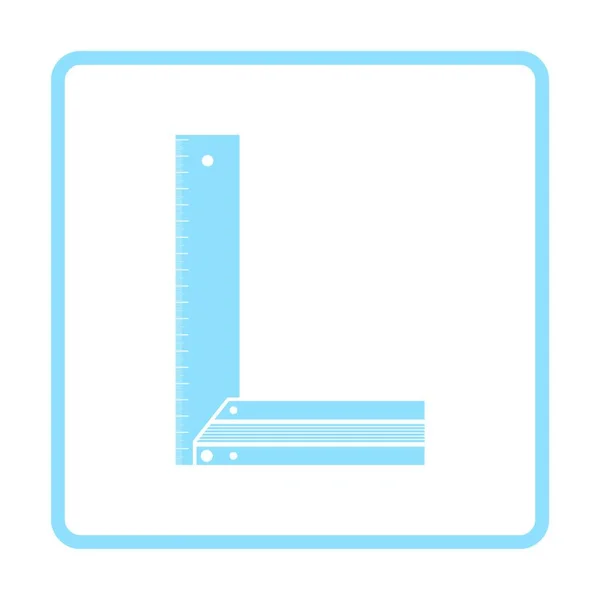 三角板图标 蓝色的框架设计 矢量图 — 图库矢量图片