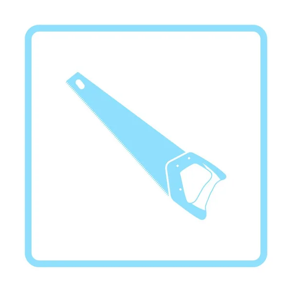 Icono Sierra Diseño Marco Azul Ilustración Vectorial — Vector de stock
