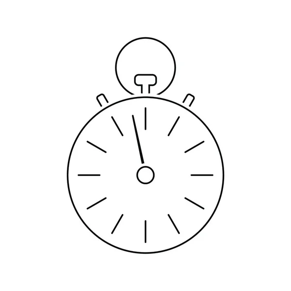 Stopwatch Icon Thin Line Design Vector Illustration — Stock Vector