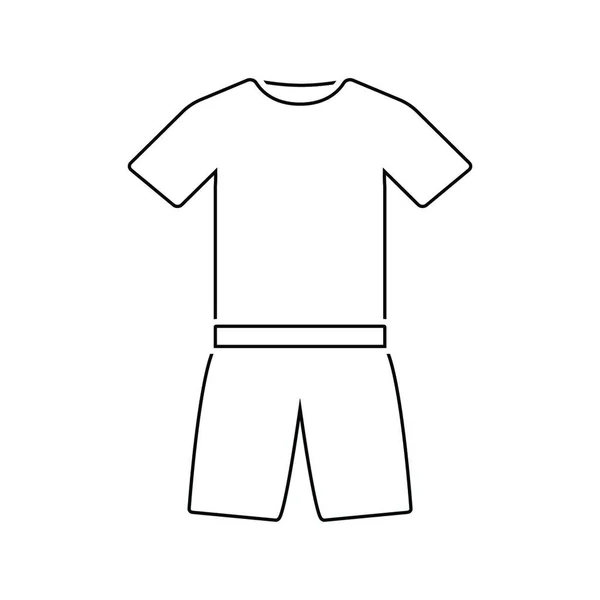 Ikona Fitness Uniformy Konstrukce Tenké Linky Vektorová Ilustrace — Stockový vektor